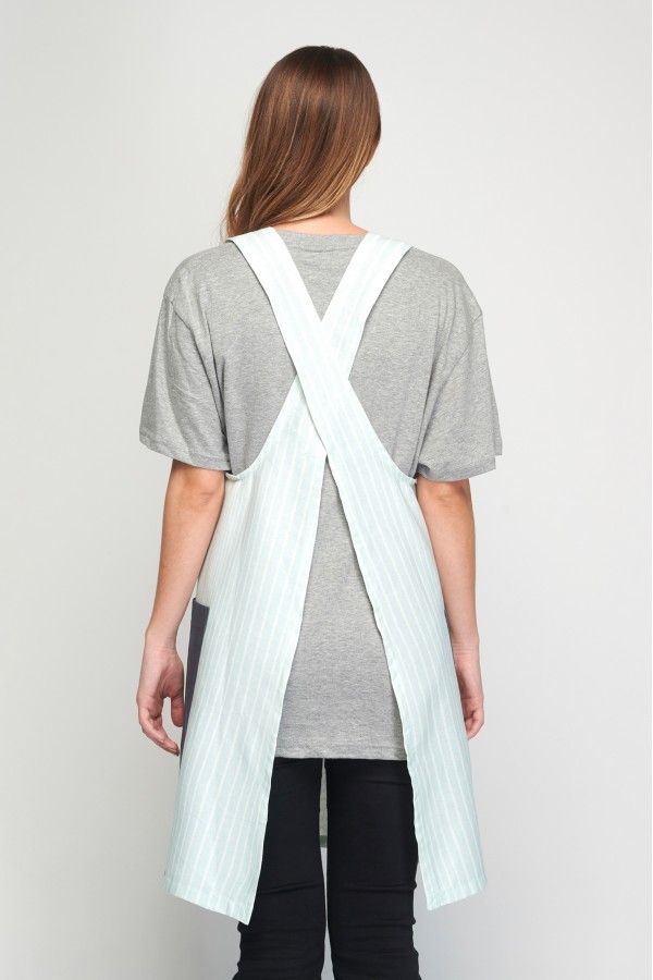 The Makers Classic DressΣε χρώμα light blue stripes