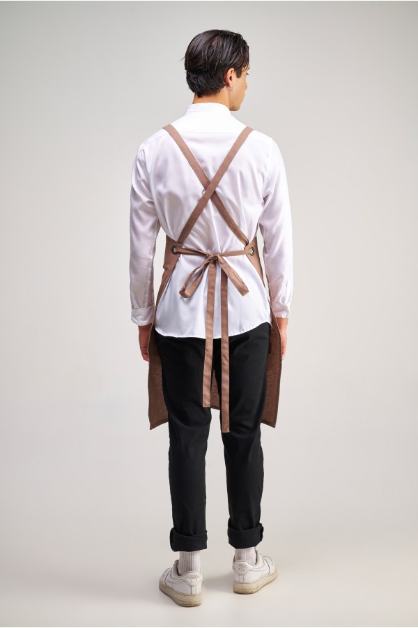 Ολόσωμη Ποδιά V-NeckΣε χρώμα mocha