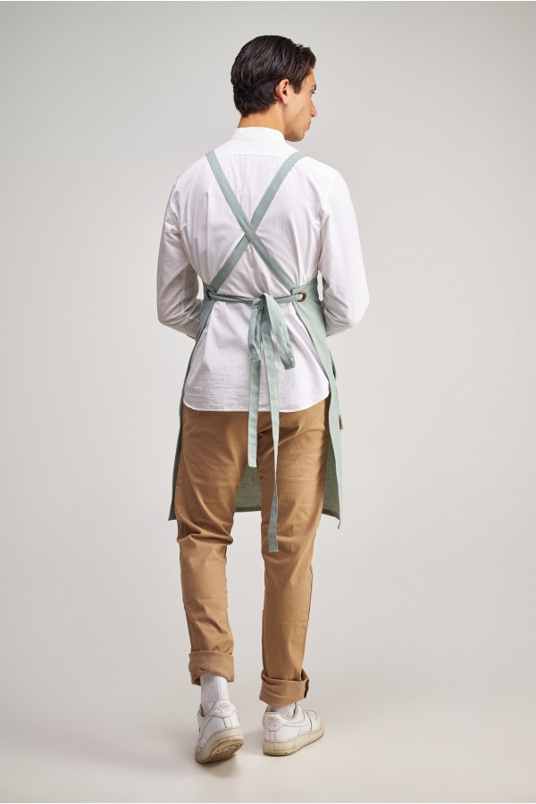 Ολόσωμη Ποδιά V-NeckΣε χρώμα mint