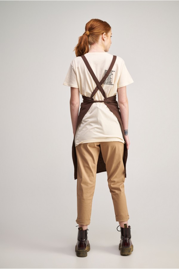 Ολόσωμη Ποδιά V-NeckΣε χρώμα clasic brown