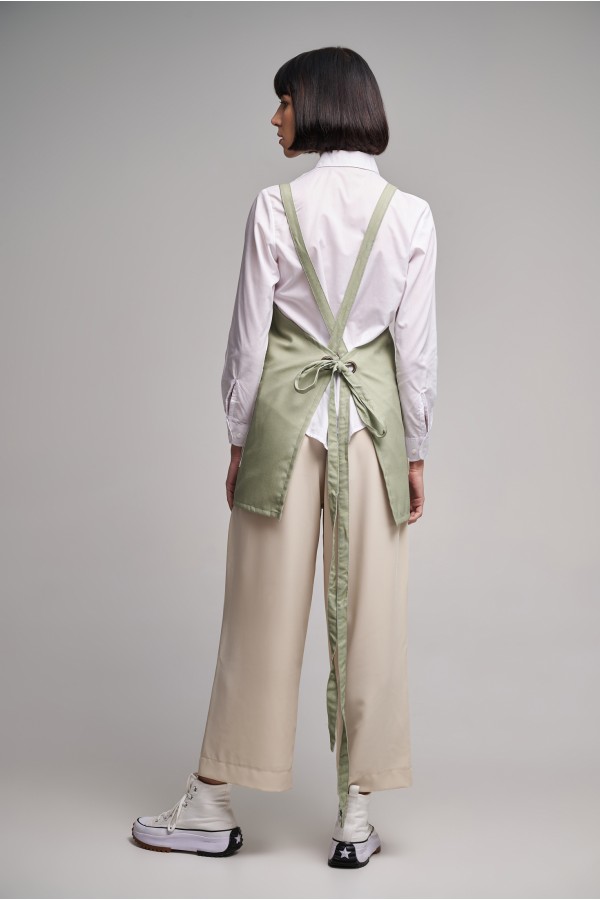 Ποδιά Ολόσωμη Mini  Excl Διπλής Όψεως Olive Stripes