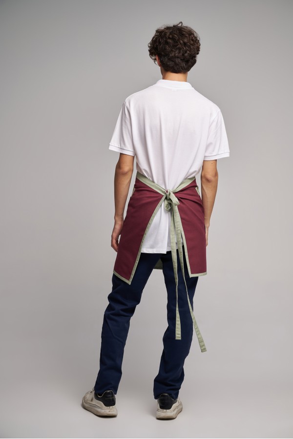 Ποδιά Μέσης Midi Excl Διπλής Όψεως  Olive - Bordeaux