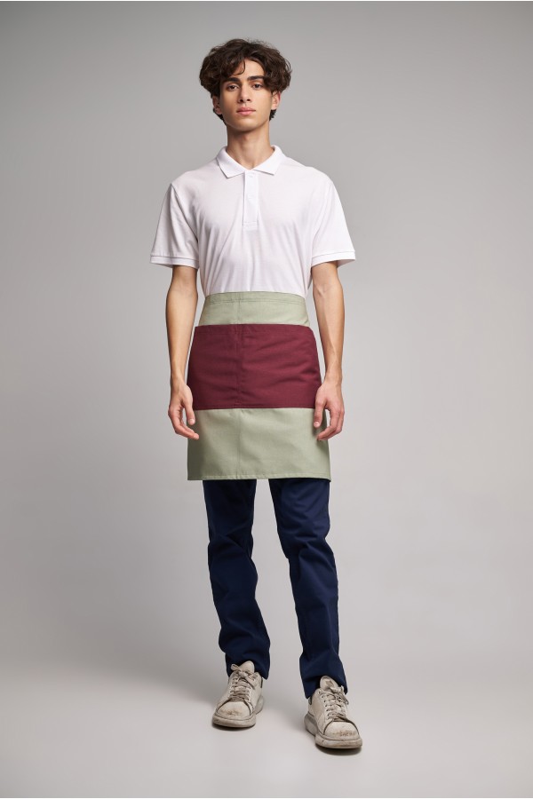 Ποδιά Μέσης Midi Excl Διπλής Όψεως  Olive - Bordeaux