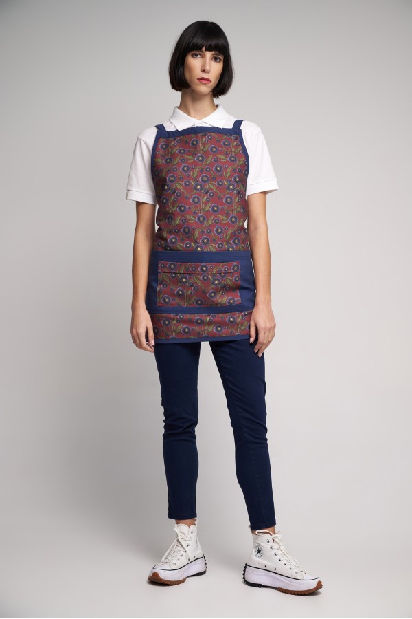 Ποδιά Ολόσωμη Mini  Excl Διπλής Όψεως Blue Garden