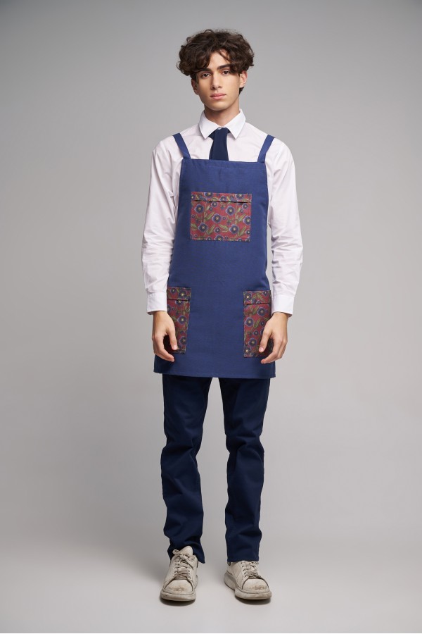 Ποδιά Ολόσωμη Mini  Excl Διπλής Όψεως Blue Garden