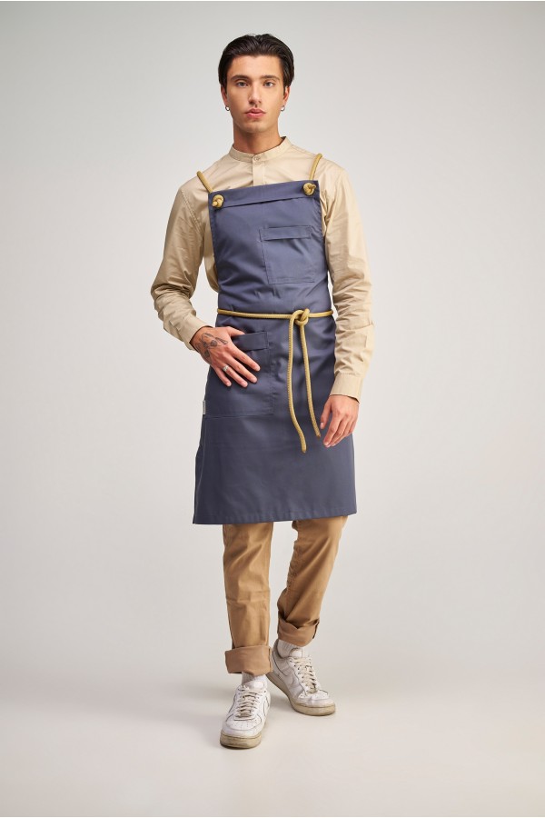 Ολόσωμη Ποδιά Modern σε χρώμα elephant , με σετ αποσπώμενα Σχοινιά beige