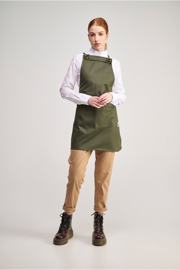 Ολόσωμη Ποδιά RoundΣε χρώμα olive με σετ σχοινιά olive