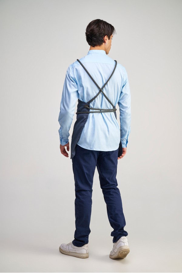 Ολόσωμη Ποδιά RoundΣε χρώμα elephant με σετ σχοινιά dark grey